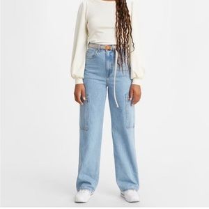 Levi’s Women’s Utility High Loose Jeans Blue Denim Size 25